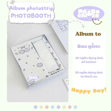 Album ảnh size lớn màu bạc dễ thương